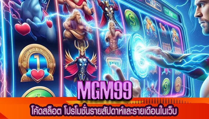 โค้ดสล็อต โปรโมชั่นรายสัปดาห์และรายเดือนในเว็บ