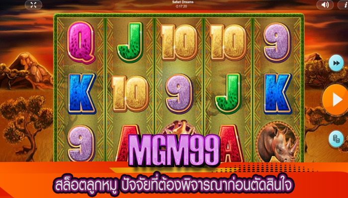 สล็อตลูกหมู ปัจจัยที่ต้องพิจารณาก่อนตัดสินใจ