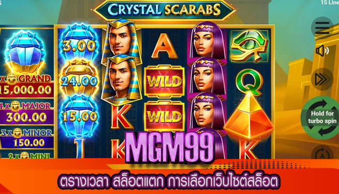 ตรางเวลา สล็อตแตก การเลือกเว็บไซต์สล็อต