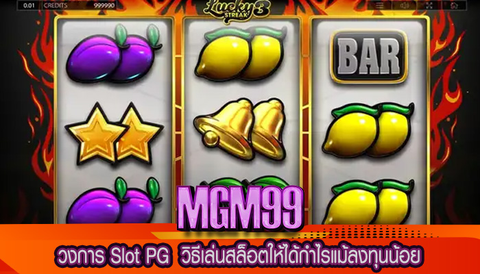 วงการ Slot PG  วิธีเล่นสล็อตให้ได้กำไรแม้ลงทุนน้อย